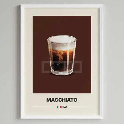 Italian Coffee Minimalist Poster | Cappuccino Espresso Latte Wall Art Print
