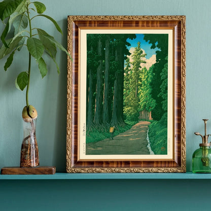 Kawase Hasui Nikko Road Japanese Woodblock Print Poster – Unframed
