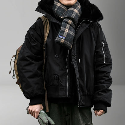 Hooded Parka Jacket – Fleece-Lined Heavyweight Streetwear Coat for Men & Women