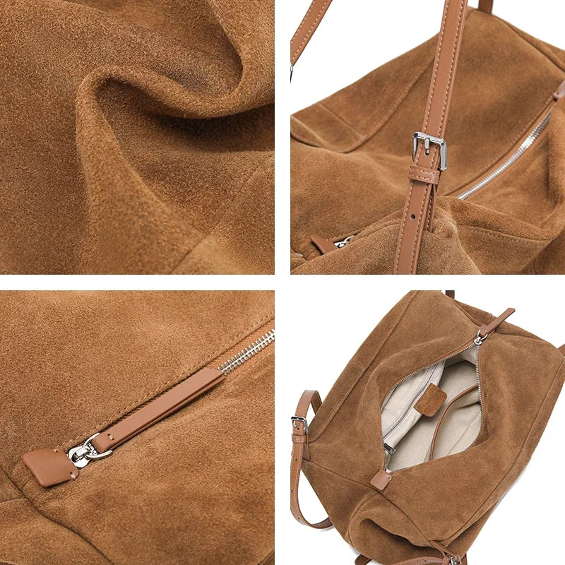 Women's Genuine Leather Large Tote Bag – Luxury Shoulder Handbag
