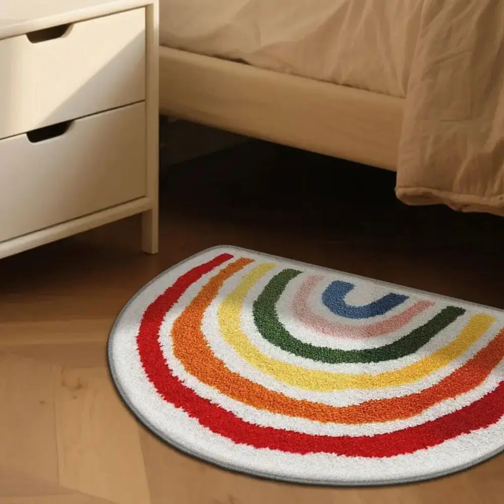 Vikama Modern Rainbow Carpet Warm Stylish Home Decoration Household Entrance Mat Bathroom Floor Mat