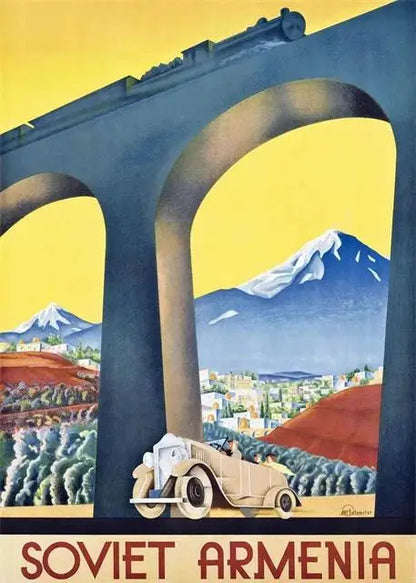 Vintage Soviet USSR Travel Poster Retro Russian Wall Art Print