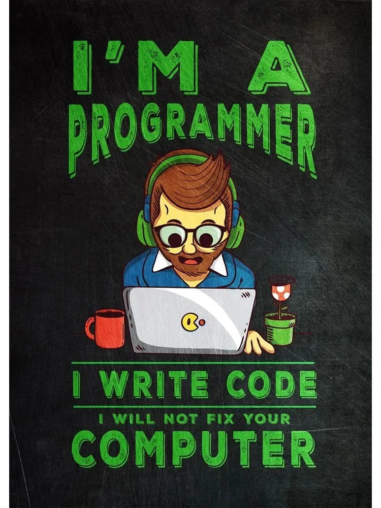 Funny Programmer Quote Wall Art Print – Linux Clouds Poster