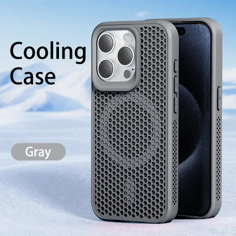 Cooling MagSafe Mesh iPhone Case – Heat Dissipation Breathable Cover