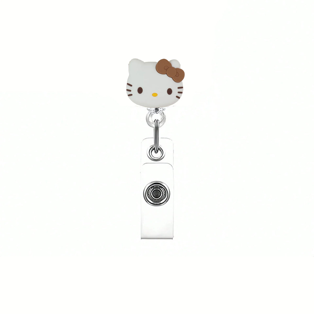 Sanrio Cat Retractable Badge Reel Keychain