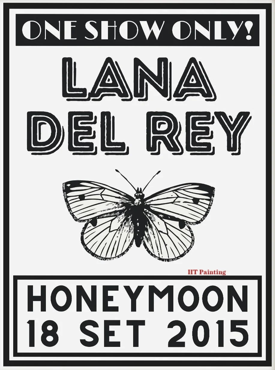 Lana Del Rey Born to Die Lyrics Poster – Music Wall Art Print