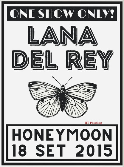 Lana Del Rey Born to Die Lyrics Poster – Music Wall Art Print