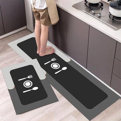Non-Slip Kitchen Floor Mat – Crystal Velvet 2-Piece Runner Set