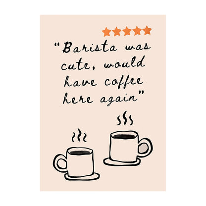 Coffee Diver Wall Art Print – Whimsical Kitchen Poster