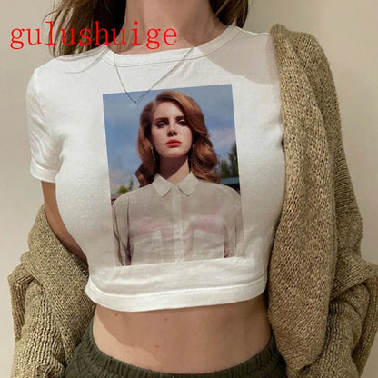 Lana Del Rey Ultraviolence Graphic Crop Top – Women's Vintage Short Sleeve Tee