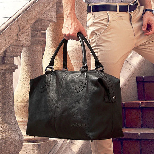 Genuine Leather Duffle Bag – Men's & Women's Travel Bag