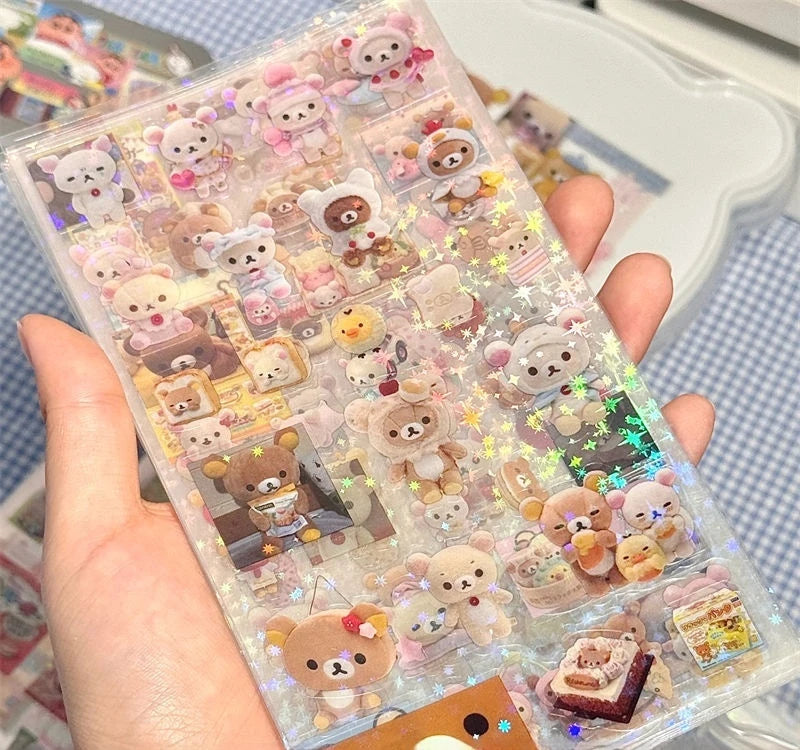 Hello Kitty Rilakkuma Laser Sticker Sheets