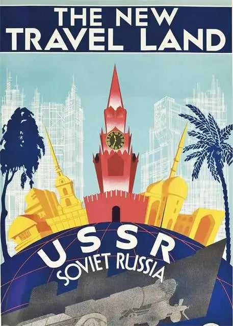 Vintage Soviet USSR Travel Poster Retro Russian Wall Art Print