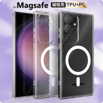 MagSafe Clear Samsung Case – Magnetic Silicone Cover for Galaxy S23 & S24