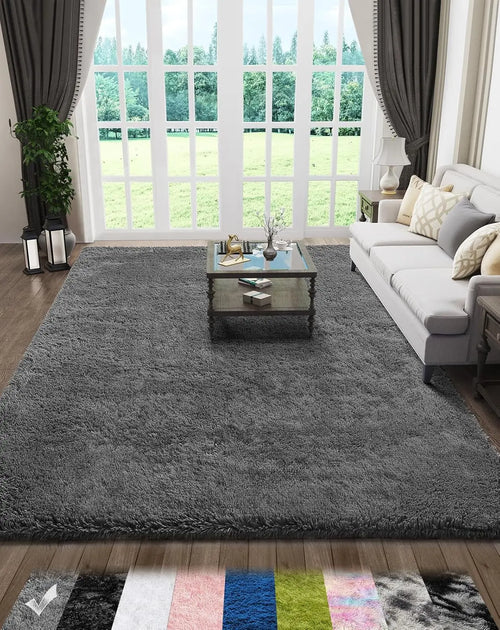 Tie-Dye Plush Shaggy Rug – Soft Carpet for Bedroom & Living Room