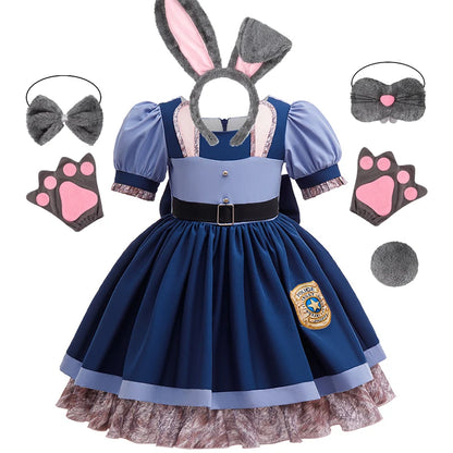 Girls Judy Bunny Police Costume Dress