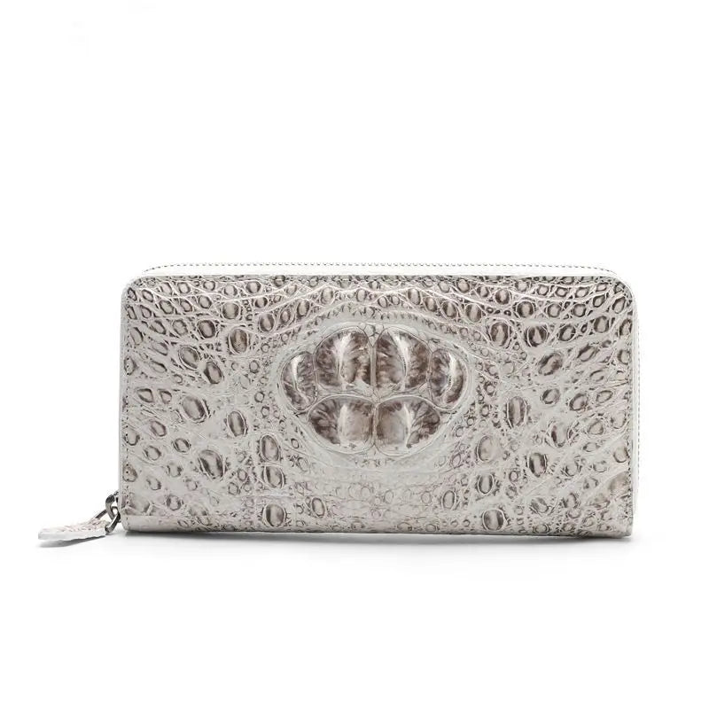 Genuine Crocodile Leather Long Wallet for Women
