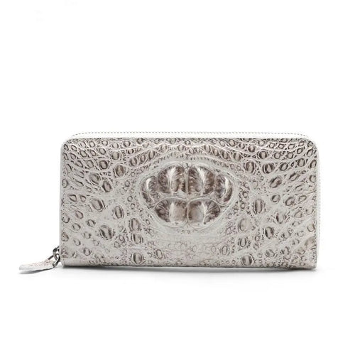 Genuine Crocodile Leather Long Wallet for Women