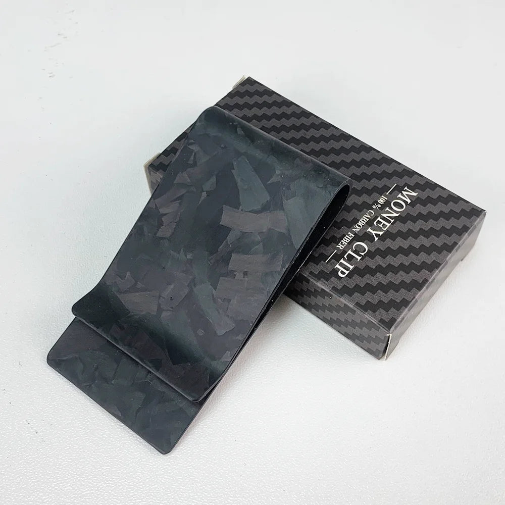 Carbon Fiber Money Clip – Credit & Business Card Holder for Men & Women