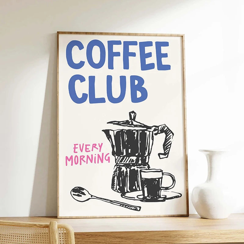 Minimalist Kitchen Wall Art Poster – Food Print for Home Decor