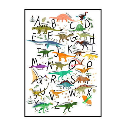 Dinosaur Alphabet Poster – Kids ABC Wall Art Print