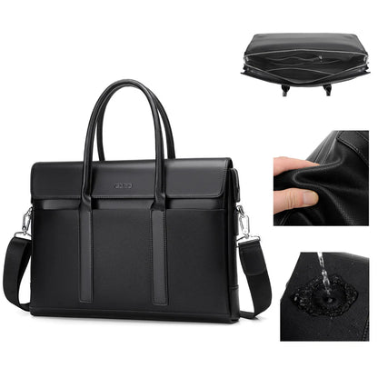 Men's Leather Briefcase Alligator Texture Business Bag
