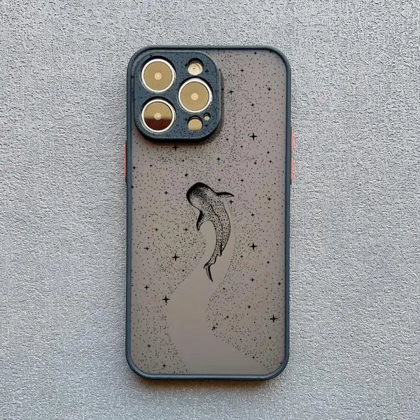 Manta Ray Dotted Art Phone Case – iPhone 17 16 15 14 13 12 11 Pro Max