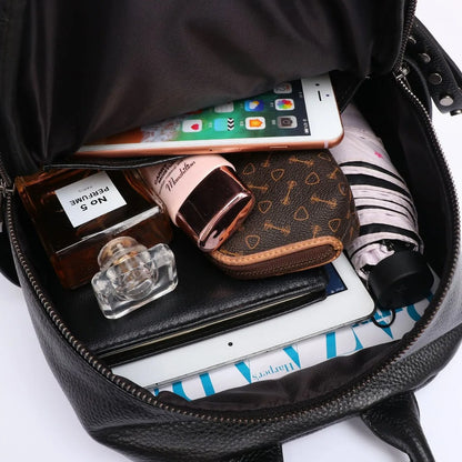 Genuine Leather Women's Backpack – Quilted Luxury Design