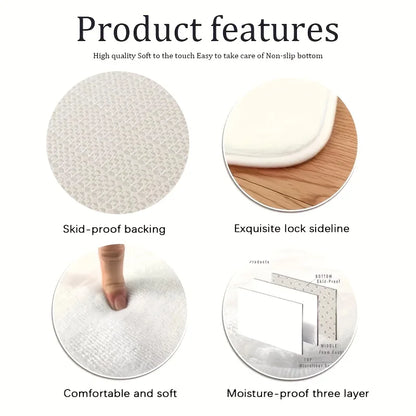 Office Chair Floor Mat – Anti-Slip Oval Area Rug for Desk