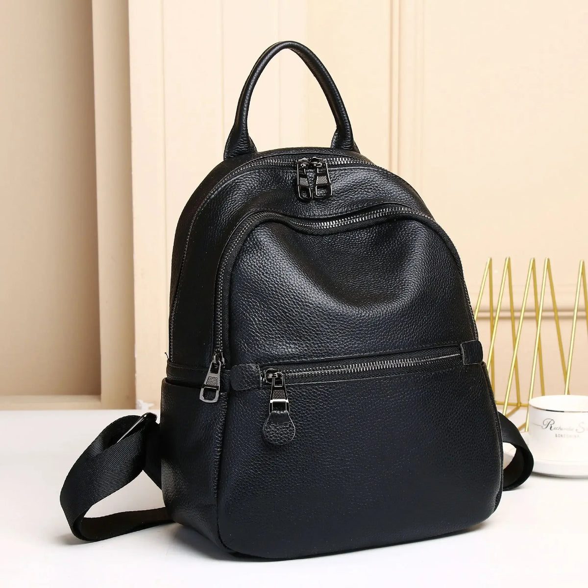 Genuine Leather Women's Backpack – Stylish Daily Bag
