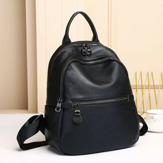 Genuine Leather Women's Backpack – Stylish Daily Bag