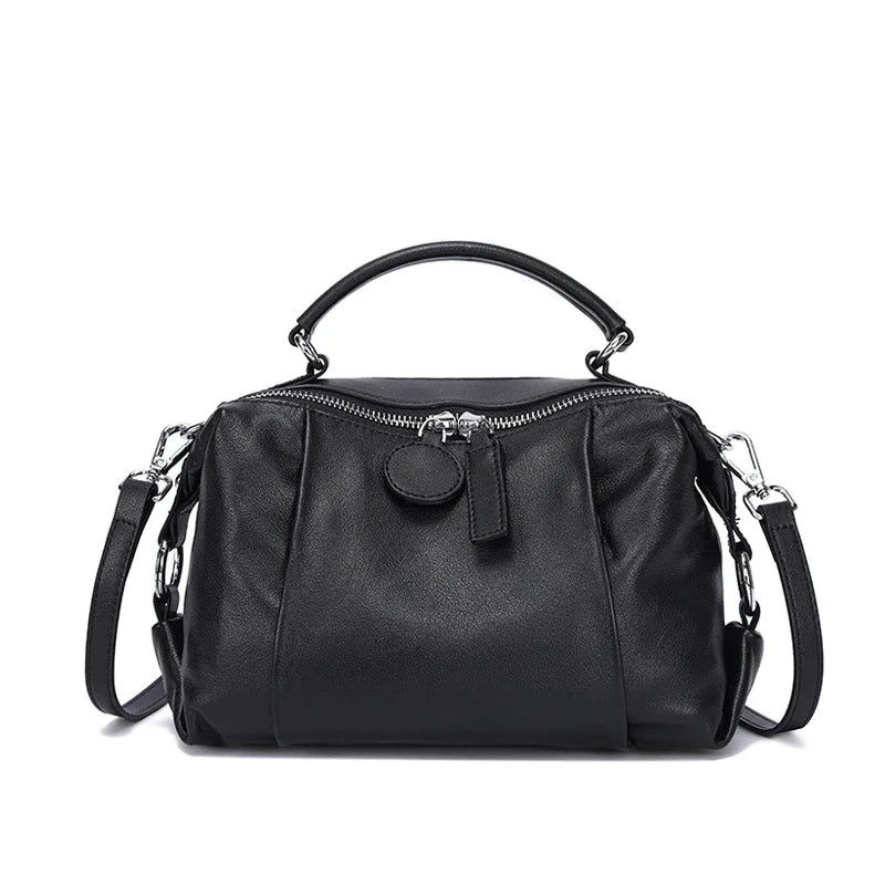 Retro Women's Genuine Cowhide Leather Shoulder Bag