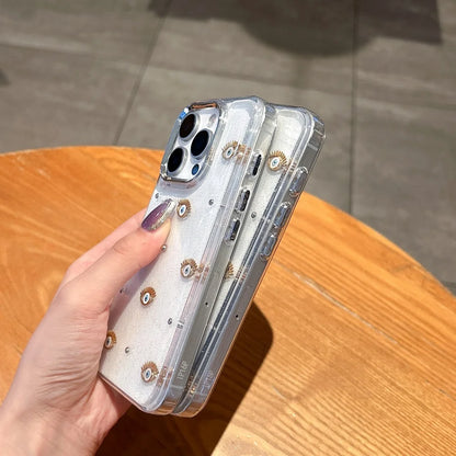 Evil Eye Glitter iPhone Case – Clear 3D Epoxy Electroplated Lens Cover