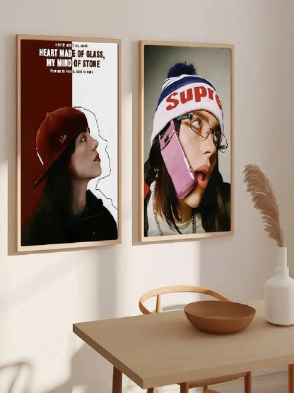 Billie Eilish Wall Art Poster – Music Fan Room Decor Print