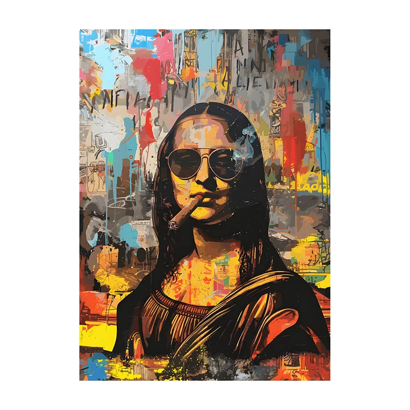 Graffiti Lion Art Poster – Colorful Abstract Canvas Wall Print