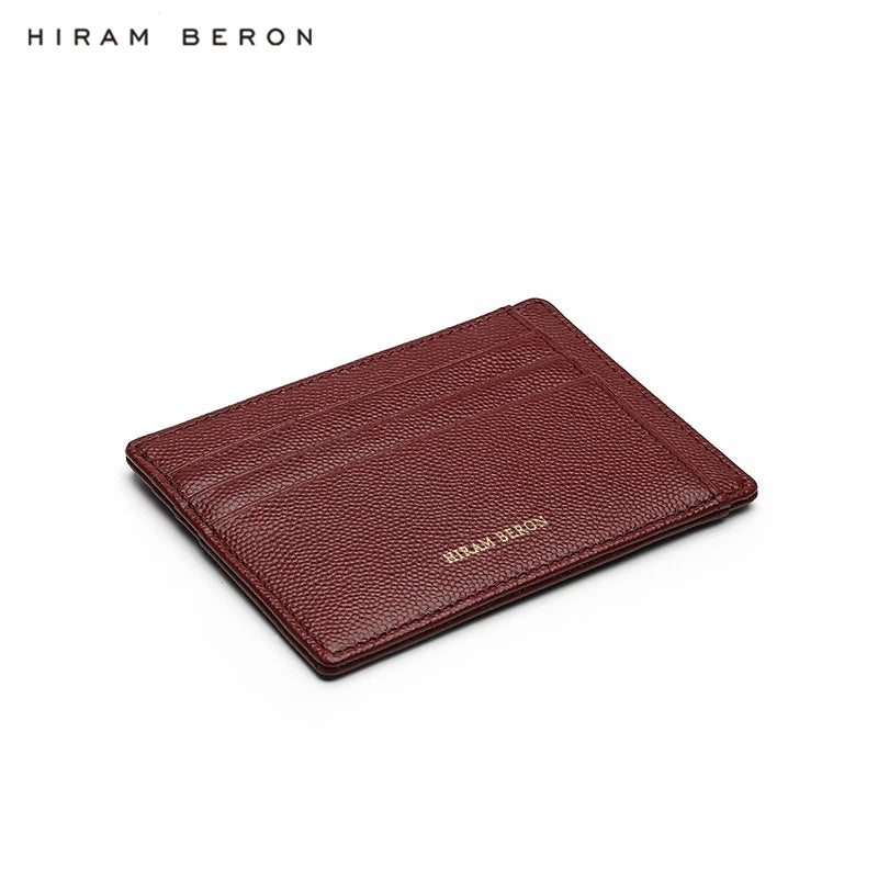 Hiram Beron Personalized Leather RFID Blocking Credit Card Holder