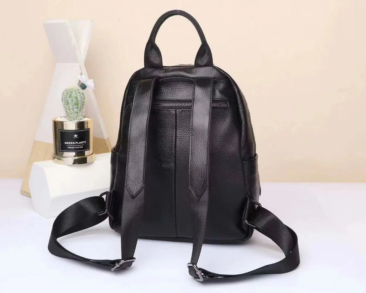 Genuine Leather Backpack for Women – Casual & Student