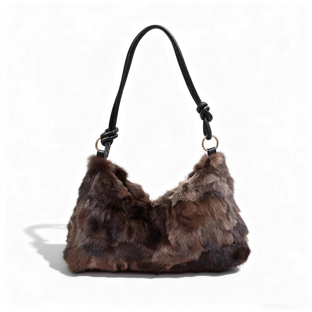 Mink Fur Shoulder Bag – Luxury Women's Crossbody Handbag