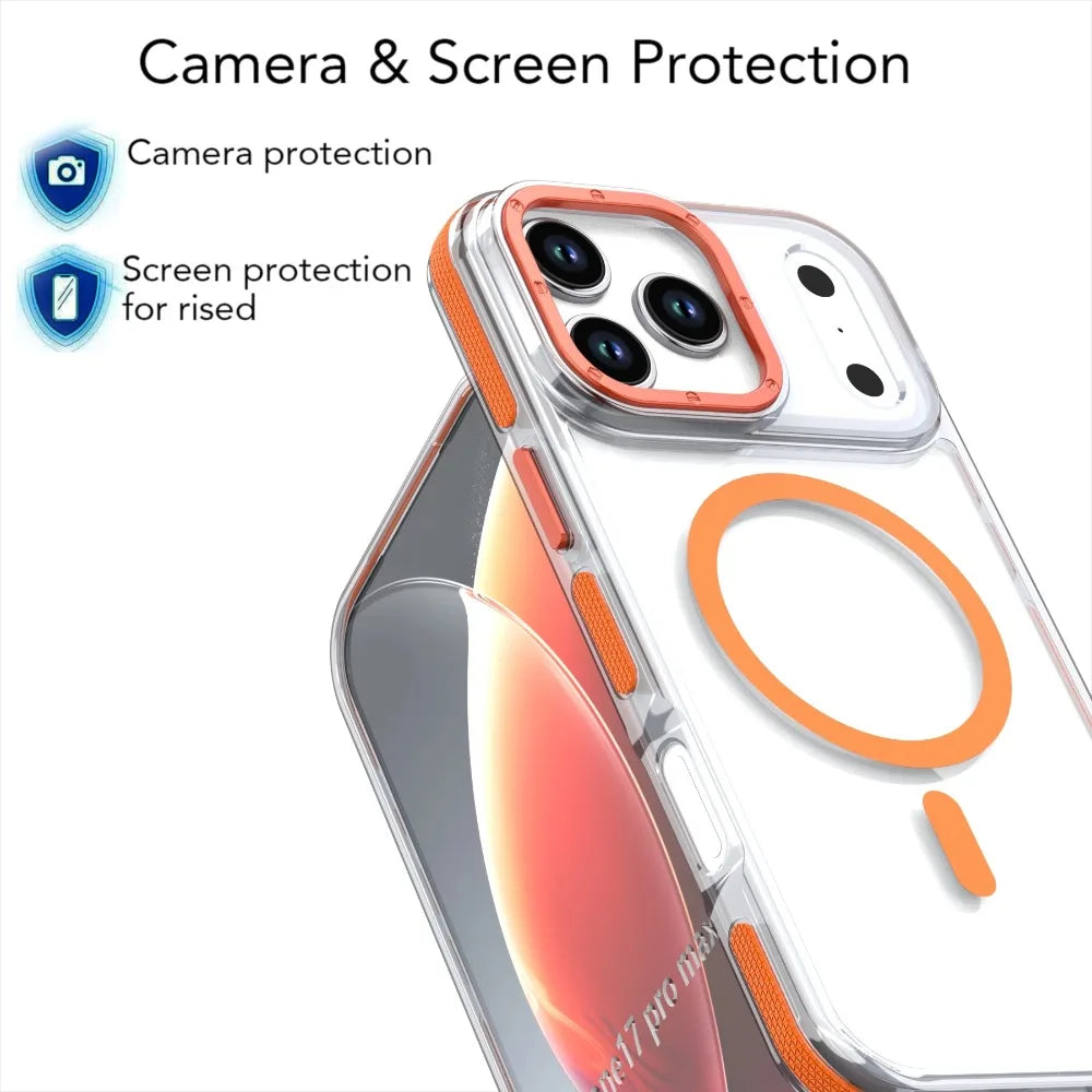 MagSafe Clear iPhone Case – Shockproof Wireless Charging Cover