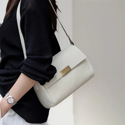Genuine Leather Crossbody Bag – Women's Retro Shoulder Bag