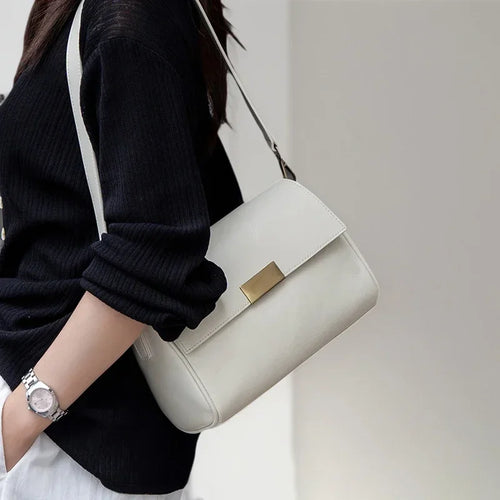 Genuine Leather Crossbody Bag – Women's Retro Shoulder Bag