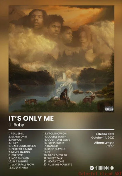 Gunna DS4EVER Album Tracklist Poster – Hip Hop Music Wall Art Print