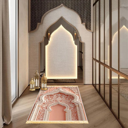 Vikama Muslim Prayer Rug Islamic Mat Indoor Outdoor Foldable Living Room Bedroom Carpet Home