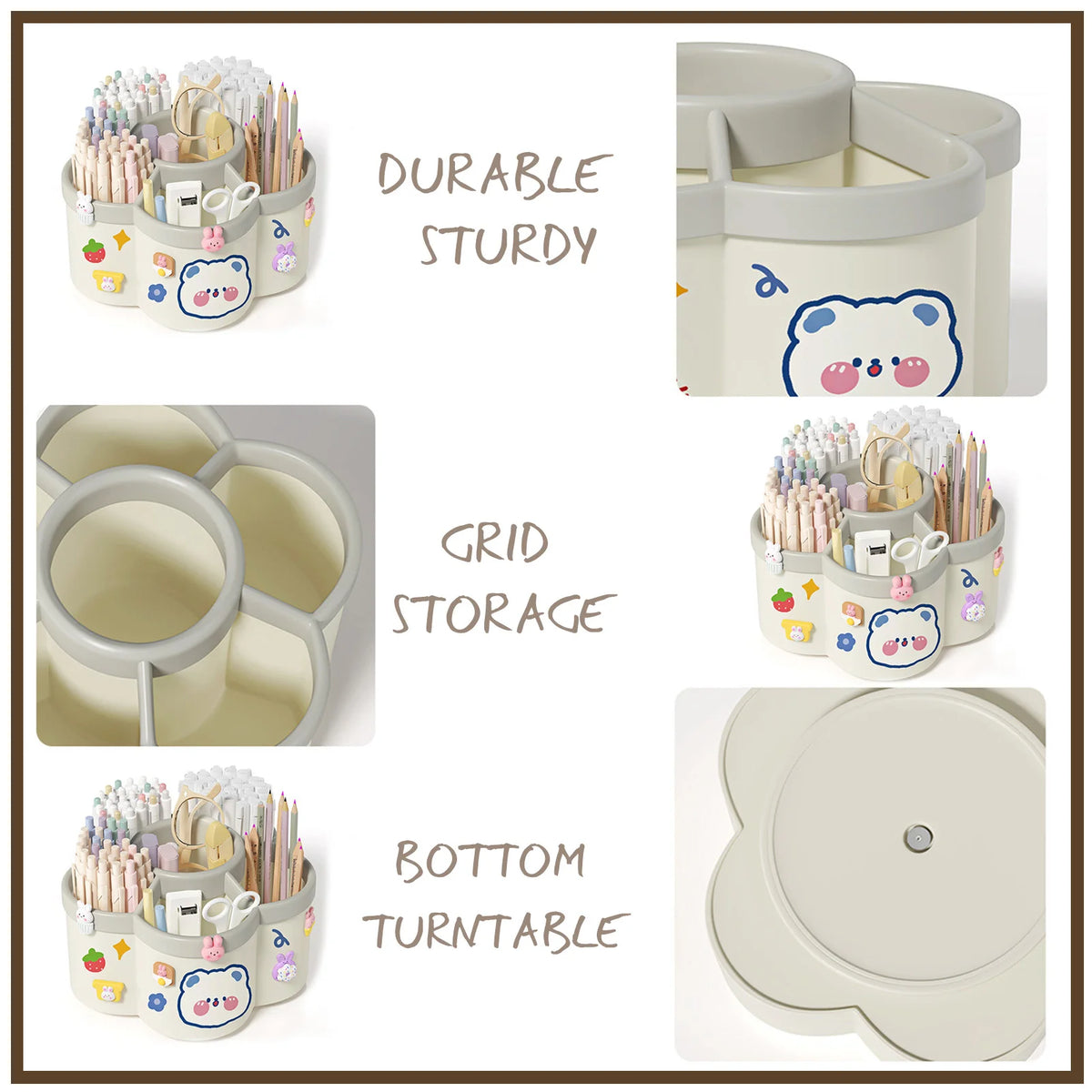 Rotating Pen Holder Desk Organizer