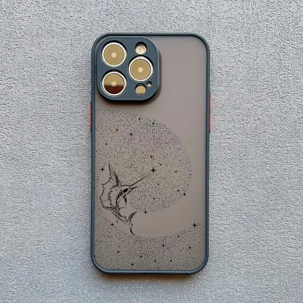 Manta Ray Dotted Art Phone Case – iPhone 17 16 15 14 13 12 11 Pro Max