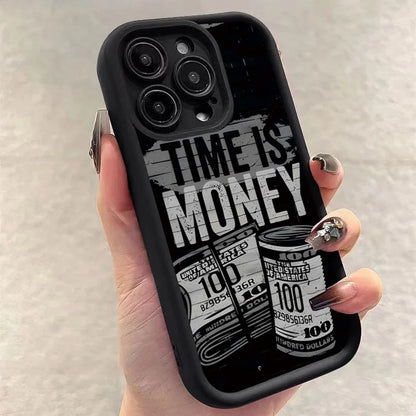 Time Is Money iPhone Case – Soft Silicone Printed Cover
