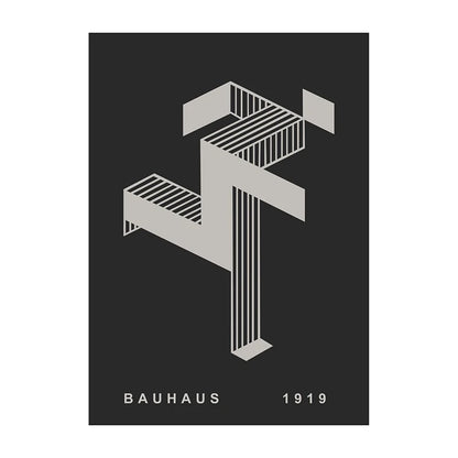 Bauhaus Geometric Abstract Art Poster – Minimalist Wall Print