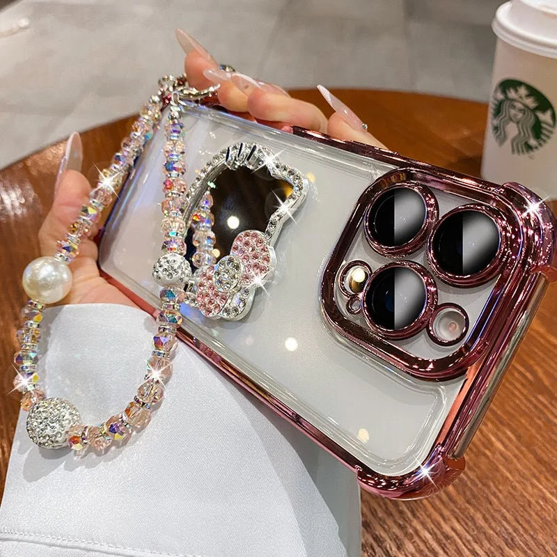 Kitty Mirror Electroplated Clear Samsung Galaxy Phone Case
