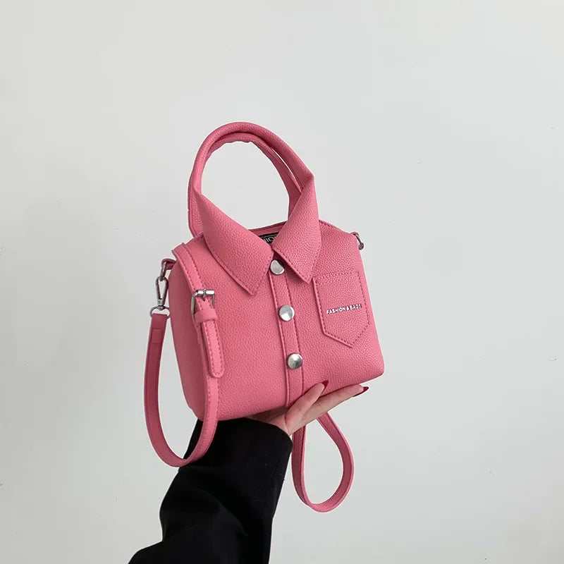 PU Square Compact Shoulder and Crossbody Bags