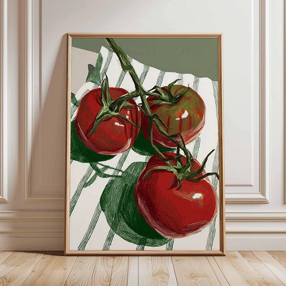Rustic Kitchen Still Life Poster Vintage Bread Art Print Canvas Oil Painting Style Wall Picture